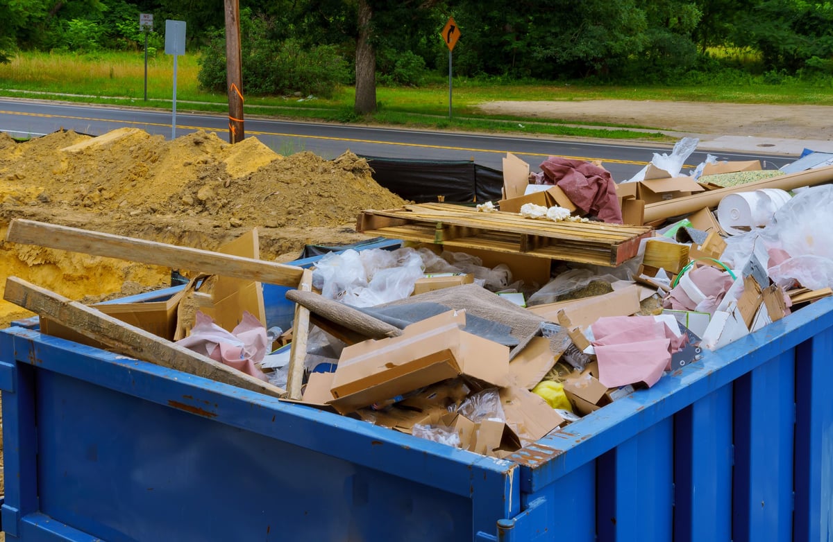Cluttered space cleared by Redline Junk Removal